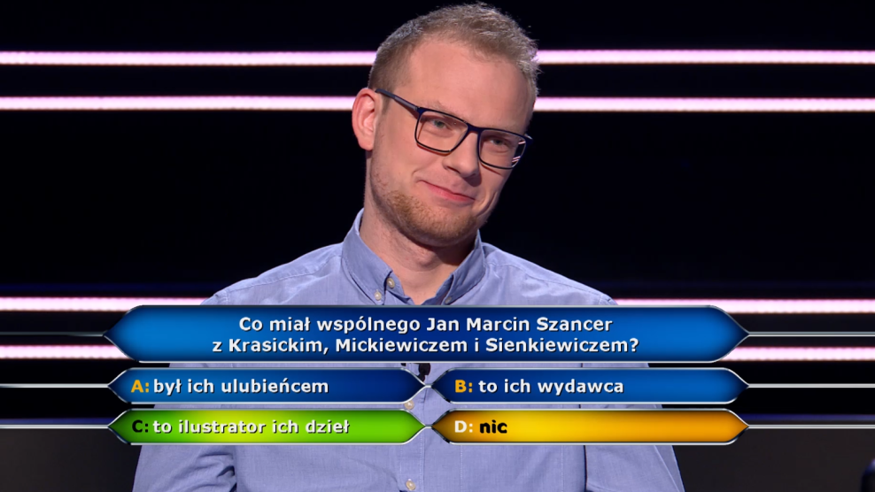 Zobacz ostatnie pytanie za pół miliona!